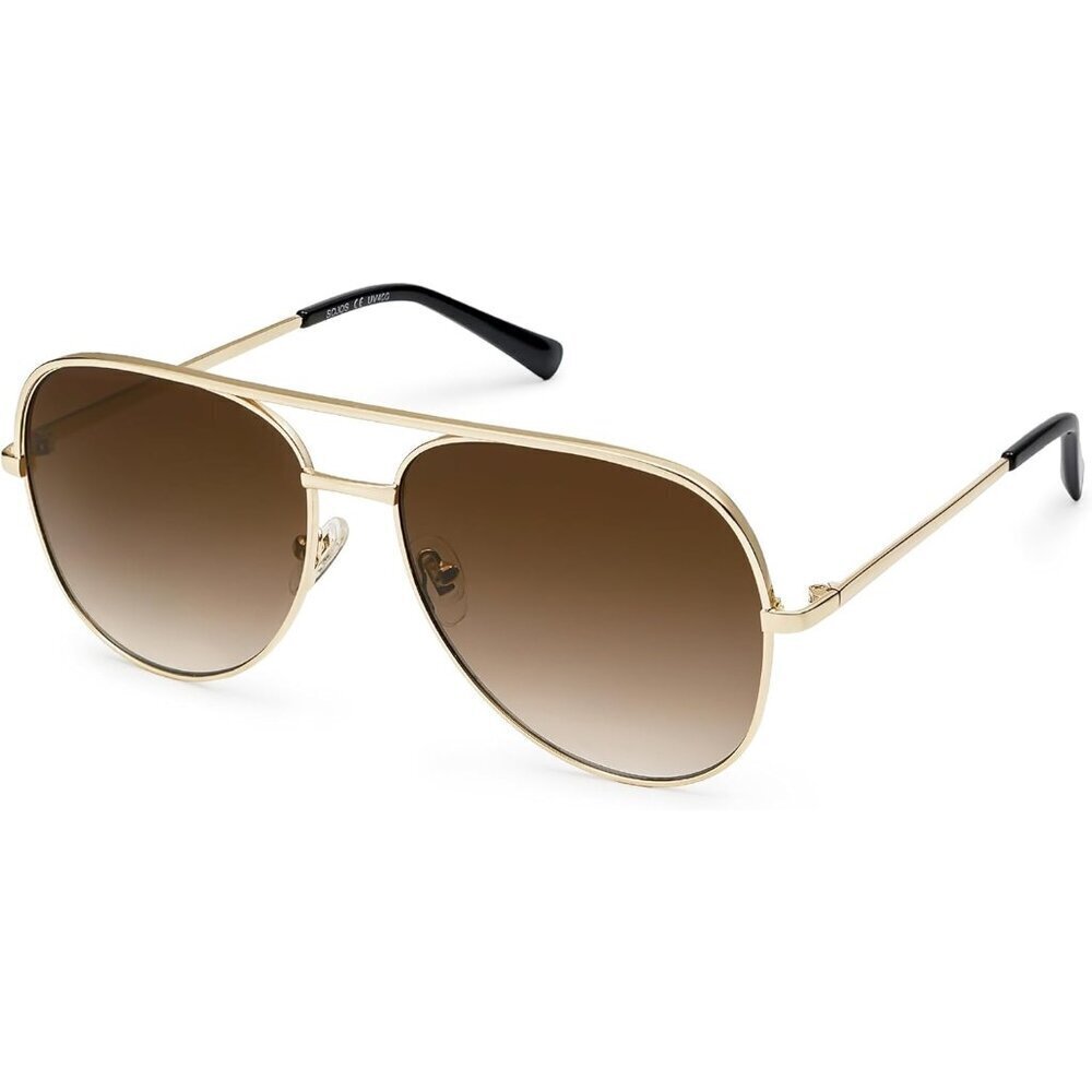 Oversized Aviator Sunglasses Men Women UV400 Protection Metal Frames Gift